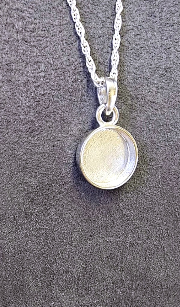 12mm Round 925 Silver Loose Bail Pendant